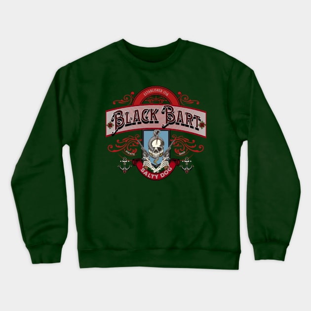 Black Bart Salty Dog Crewneck Sweatshirt by Bootylicious